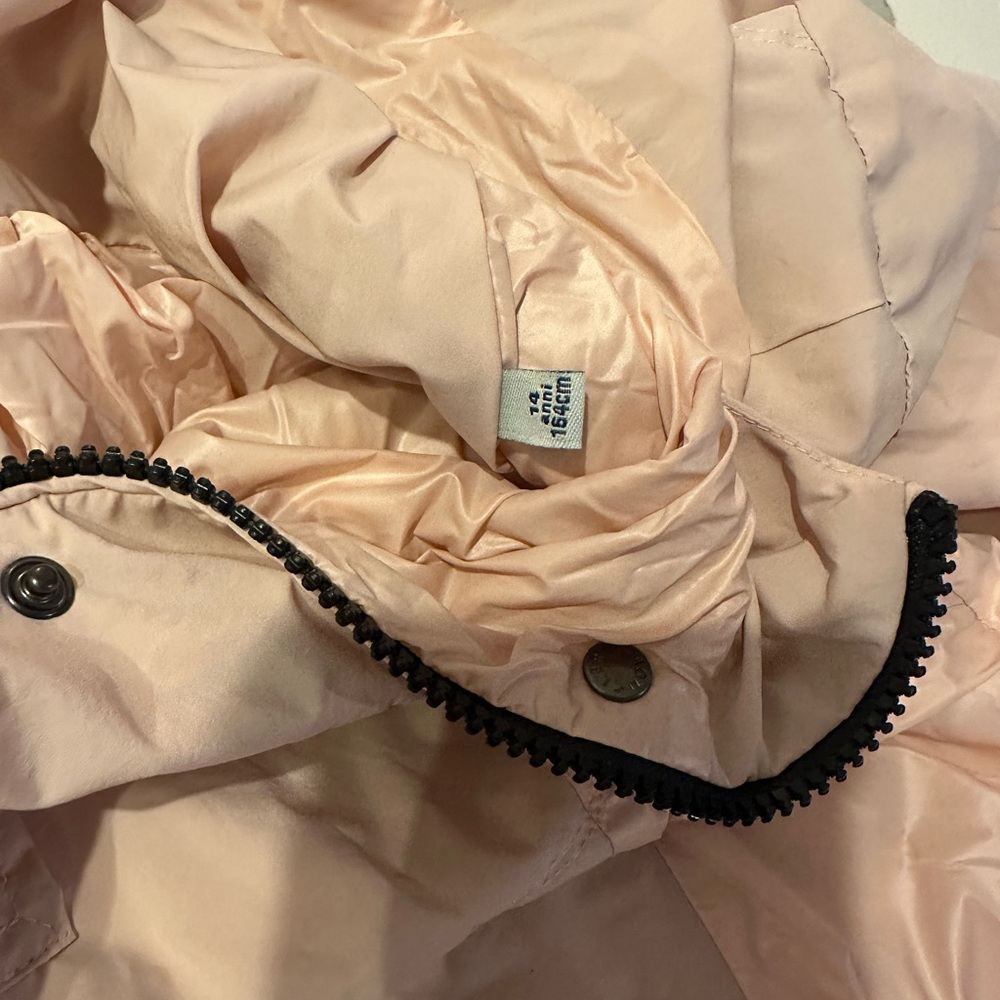 Moncler Pink Satin Jacket with Black Trim